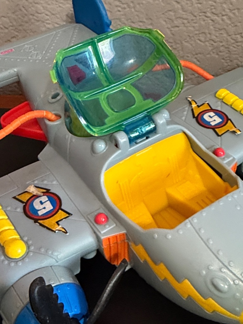Vintage Fisher Price Imaginext Airplane Sky Racer Tornado Twin Eagle Tiger Shark - Picture 11 of 16